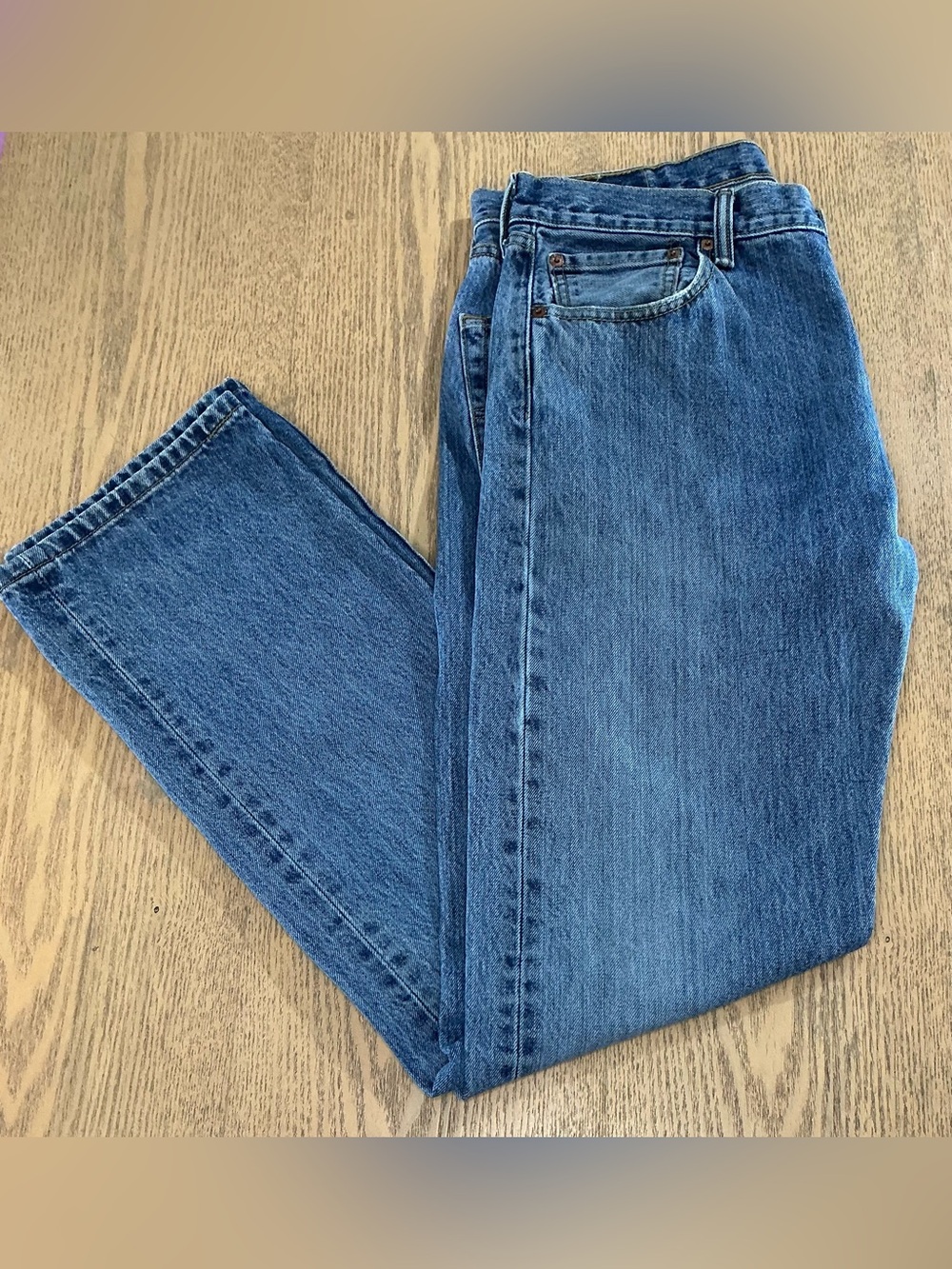Vintage Levi's 501 Men's W35 L34 Blue Button Fly Straight Leg Jeans